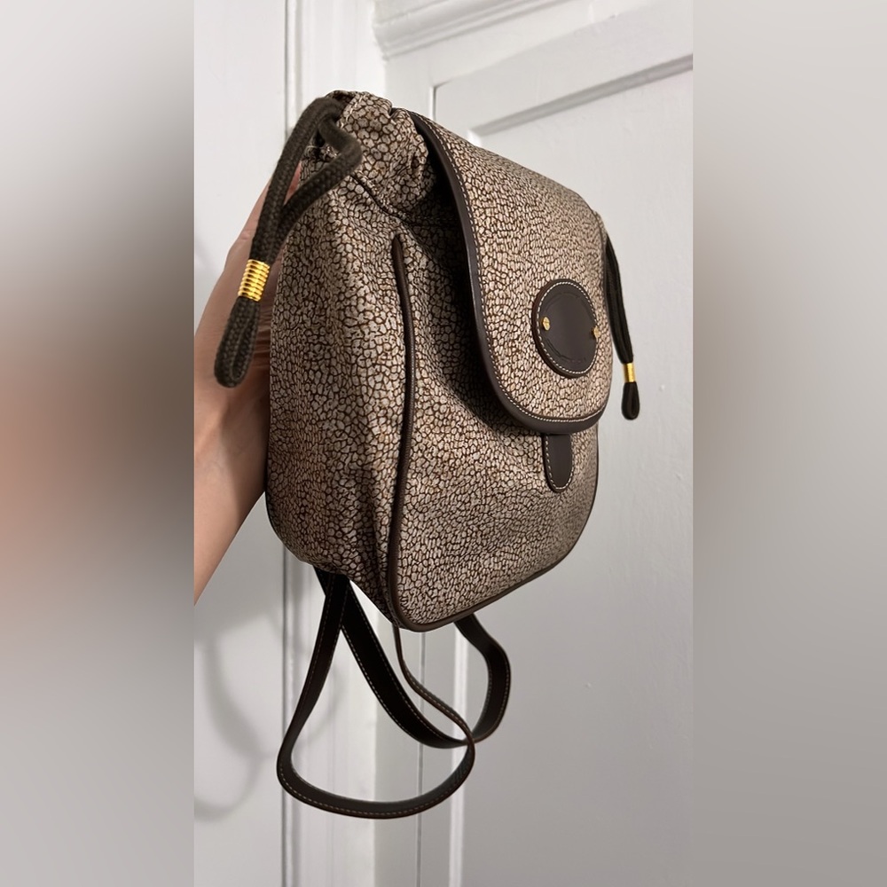 Vintage Borbonese Micro-Spotted "O.P." Print Back… - image 3